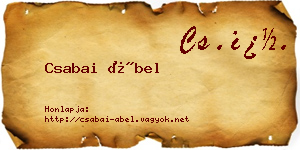 Csabai Ábel névjegykártya