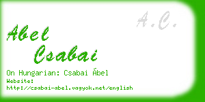 abel csabai business card