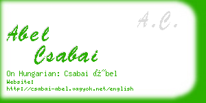 abel csabai business card